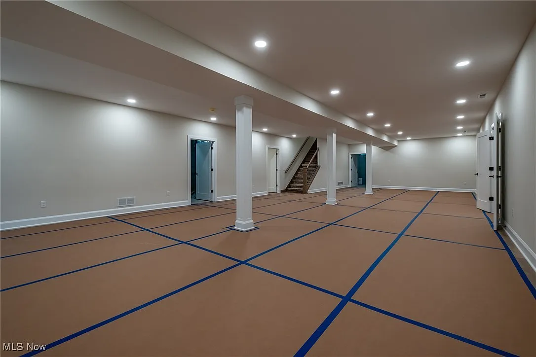 Finished lower level in the ranch home.