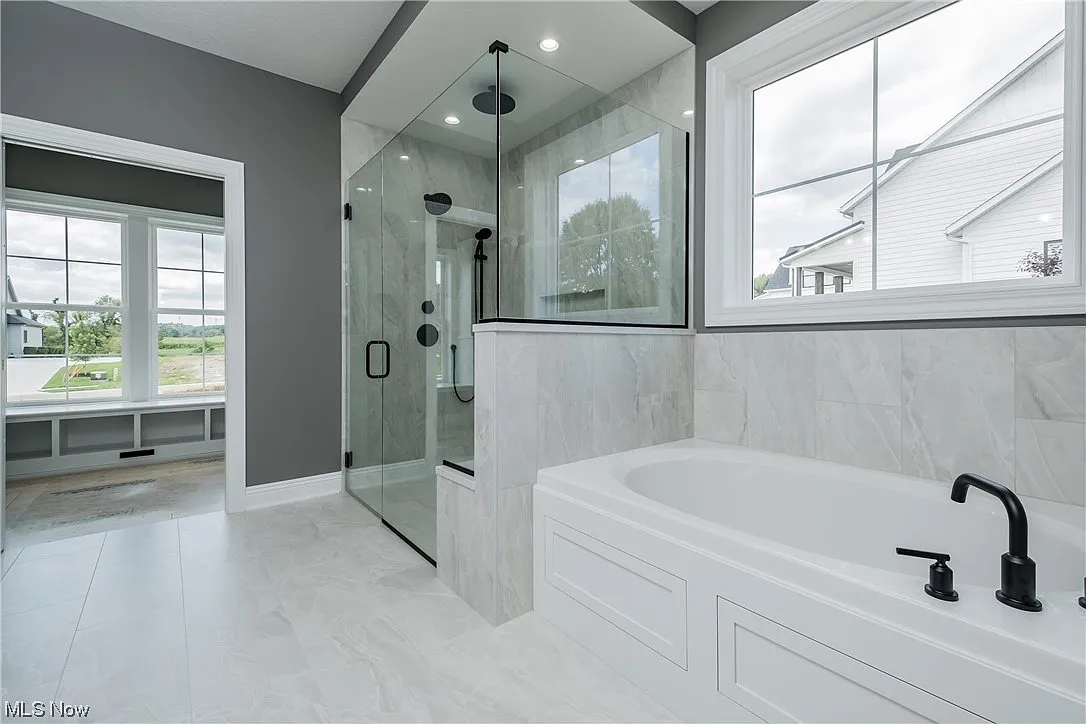 Bathroom finish in the contemporary ranch.