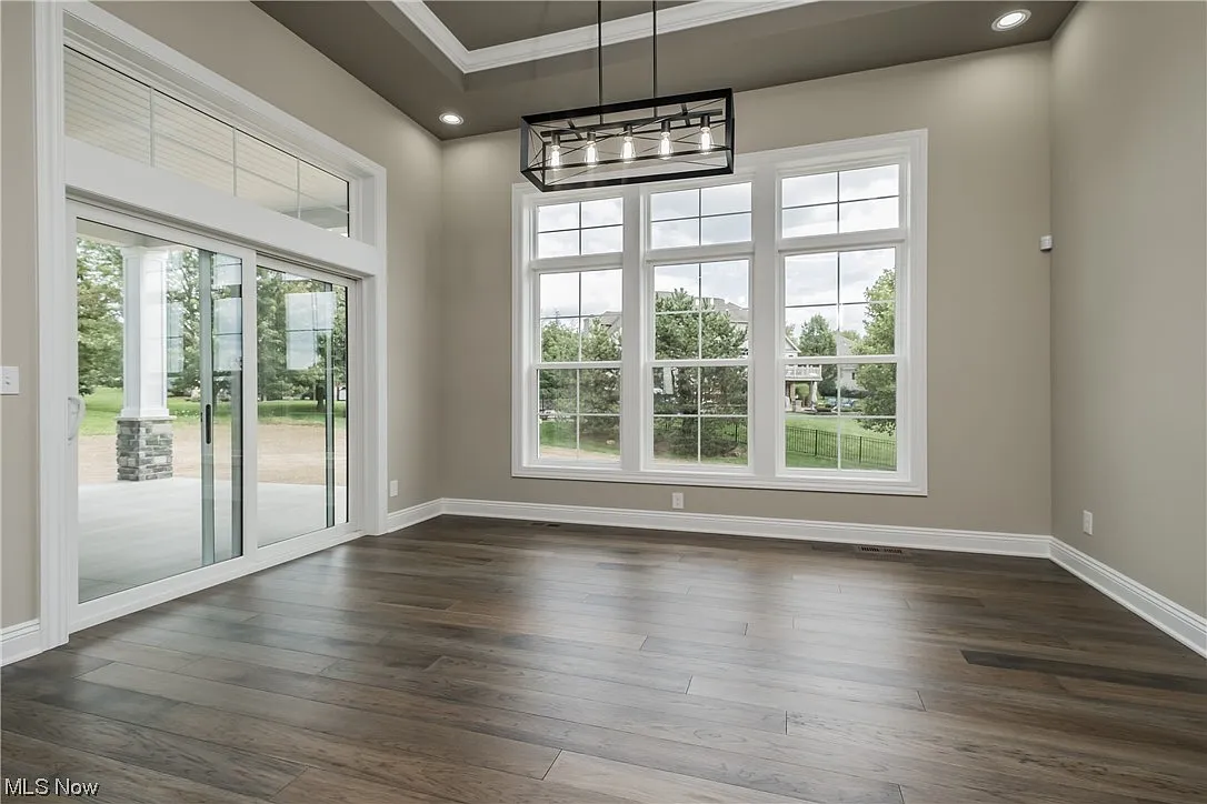 Dining area inside the contemporary ranch.